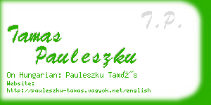 tamas pauleszku business card